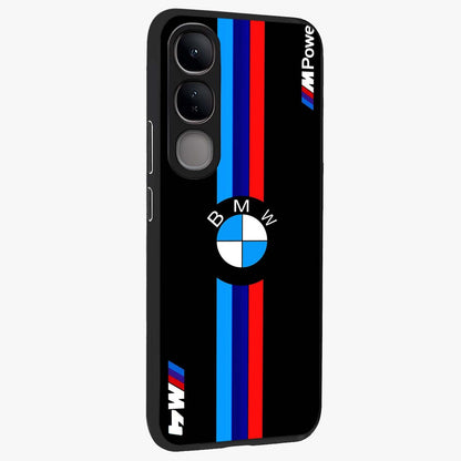 Turbo BMW Beast Glass Case upright view showcasing powerful car artwork with modern motorsport theme.