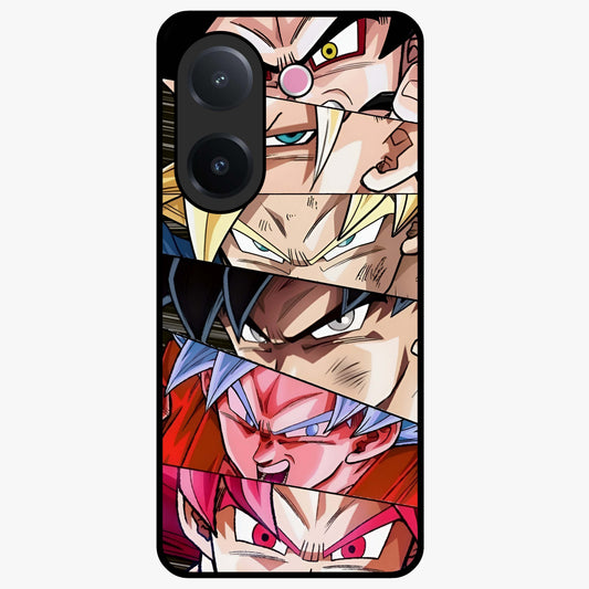 Anime Character Glass Case showing flat back view with vibrant anime artwork and glossy glass finish.