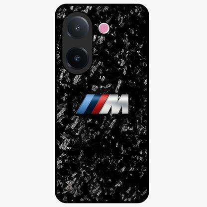 Carbon Speed Mark Glass Case showing flat back view with sporty carbon pattern artwork and glossy glass finish.