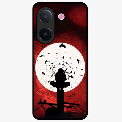 Itachi Limited Edition Naruto Anime Glass Case showing flat back view with iconic anime character artwork and glossy glass finish.