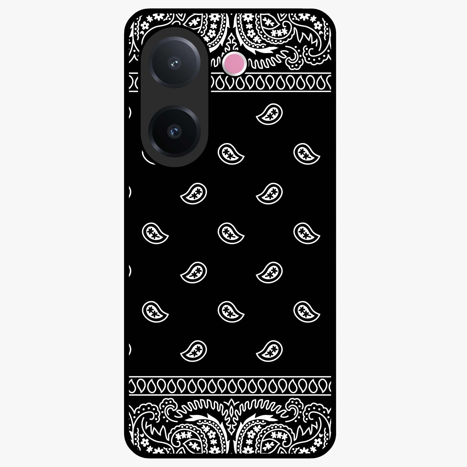 Retro Rebel Threads Glass Case showing flat back view with vintage street style artwork and glossy glass finish.