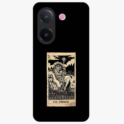 The Empress Glass Case showing flat back view with regal feminine artwork and glossy glass finish.