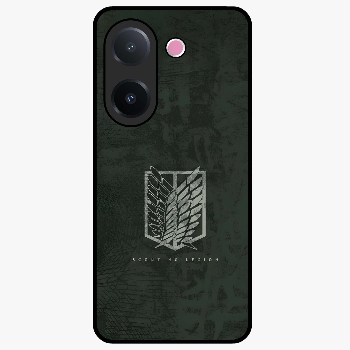 Wings Of Freedom Glass Case showing flat back view with symbolic wings artwork and glossy glass finish.