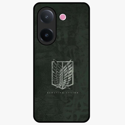 Wings Of Freedom Glass Case showing flat back view with symbolic wings artwork and glossy glass finish.