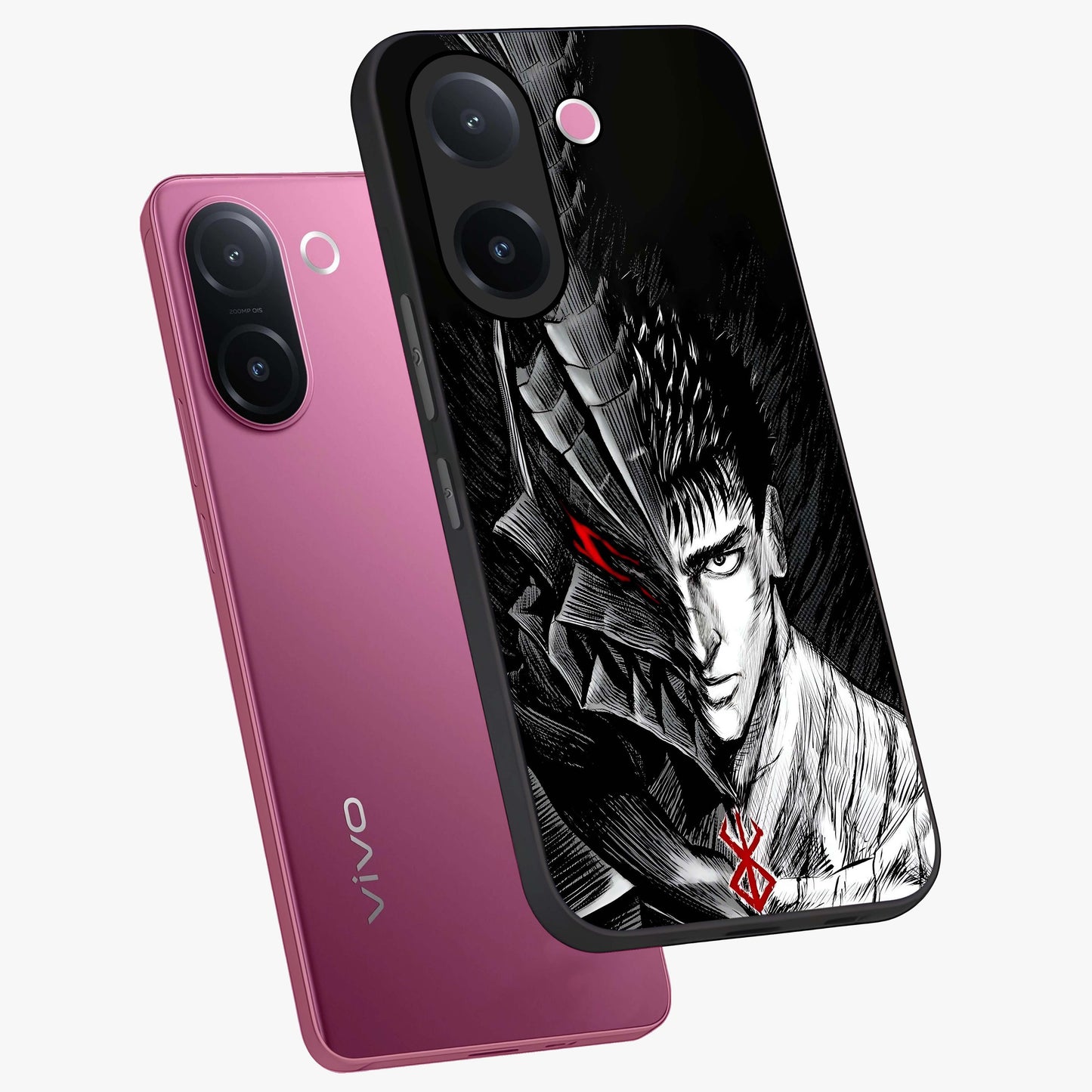 Berserker Blood Oath Glass Case displayed in angled mockup highlighting dark fantasy graphic design and powerful theme.