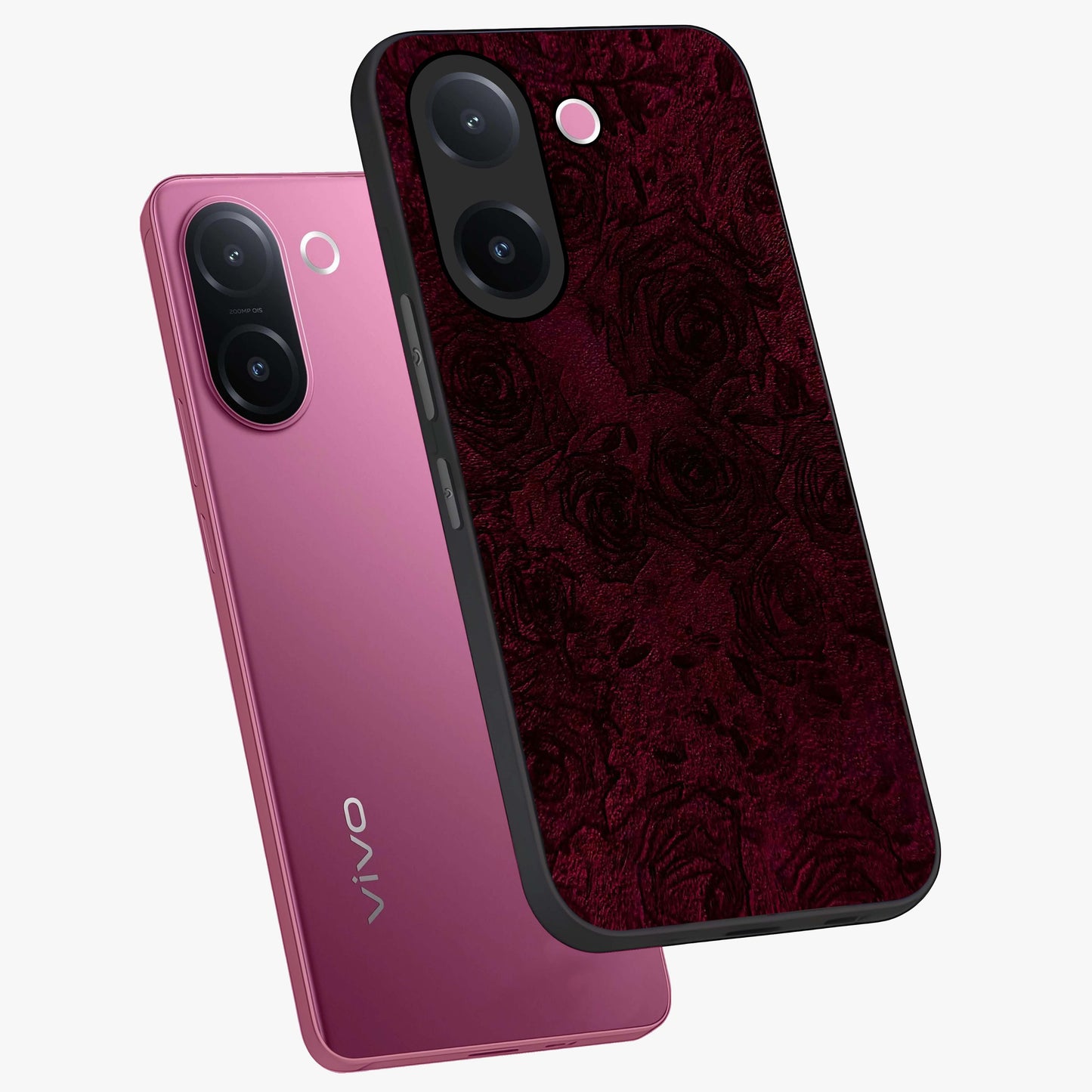 Crimson Fade Flow Glass Case displayed in angled mockup highlighting smooth gradient design with modern aesthetic style.