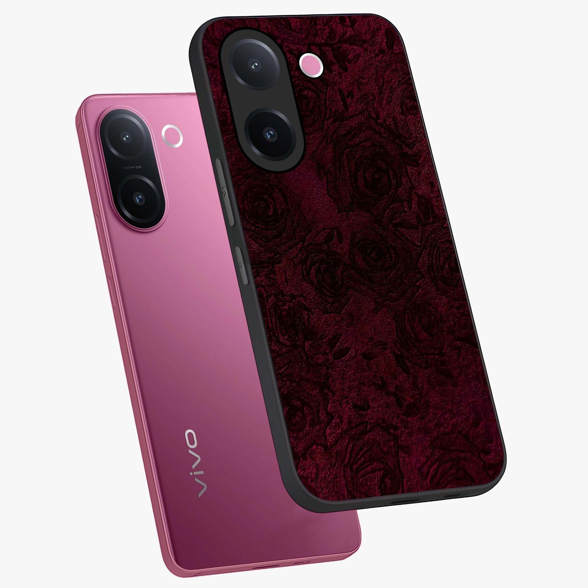 Crimson Fade Flow Glass Case displayed in angled mockup highlighting smooth gradient design with modern aesthetic style.