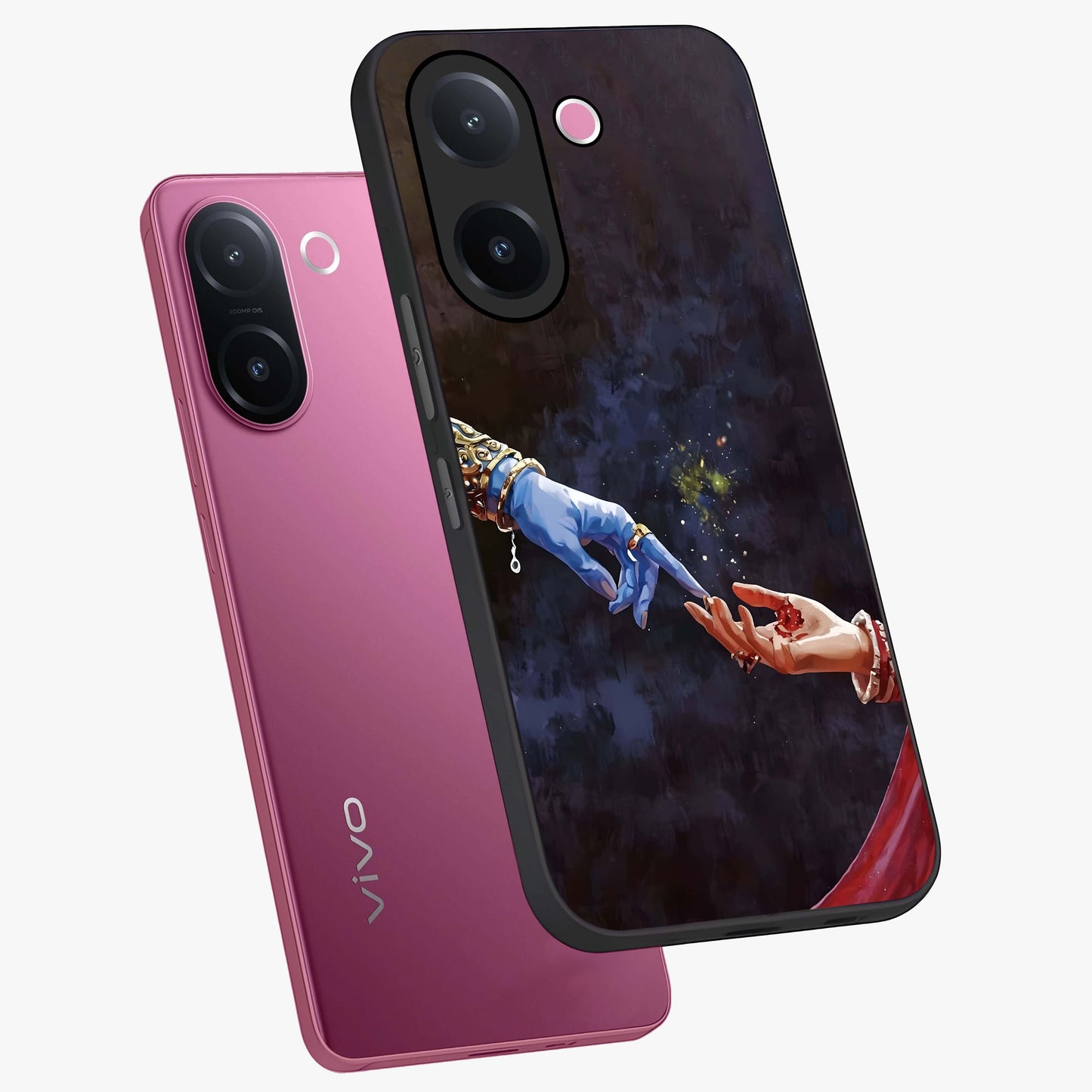 Divine Touch Eternal Glass Case displayed in angled mockup highlighting elegant divine inspired design with calm aesthetic style.