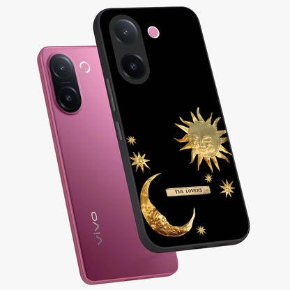 Gold Sun Blush Glass Case displayed in angled mockup highlighting radiant sun design with warm golden aesthetic.