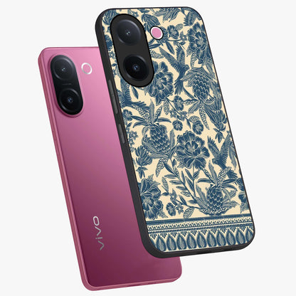 Heirloom Wild Bloom Glass Case displayed in angled mockup highlighting botanical bloom design with classic aesthetic style.