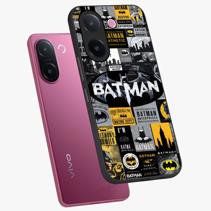 Knight Gotham Rise Glass Case displayed in angled mockup highlighting powerful knight silhouette design with dramatic aesthetic.