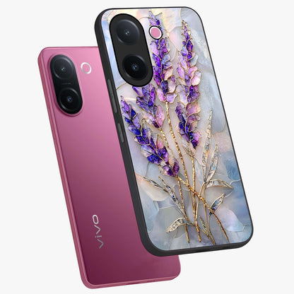 Lavender Dream Glow Glass Case displayed in angled mockup highlighting dreamy purple glow design with soft artistic style.