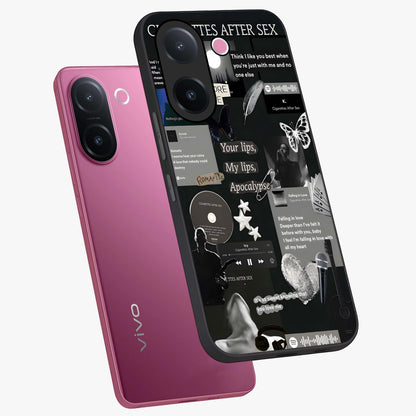 Midnight Love Echo Glass Case displayed in angled mockup highlighting elegant love inspired design with deep aesthetic style.