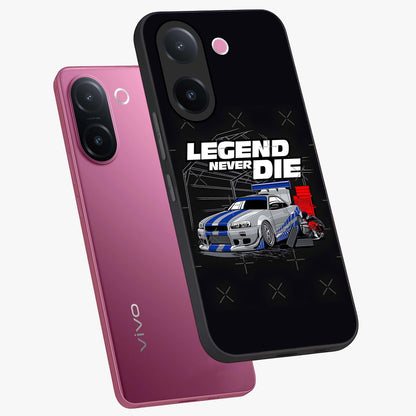 Midnight Racing Legacy Glass Case displayed in angled mockup highlighting dynamic automotive design with bold midnight aesthetic.