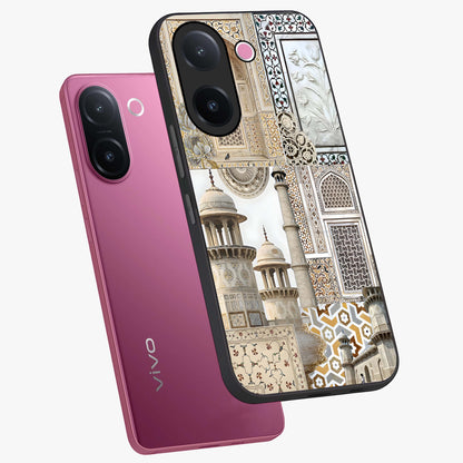 Mughal Marble Legacy Glass Case displayed in angled mockup highlighting elegant heritage marble artwork with royal aesthetic.