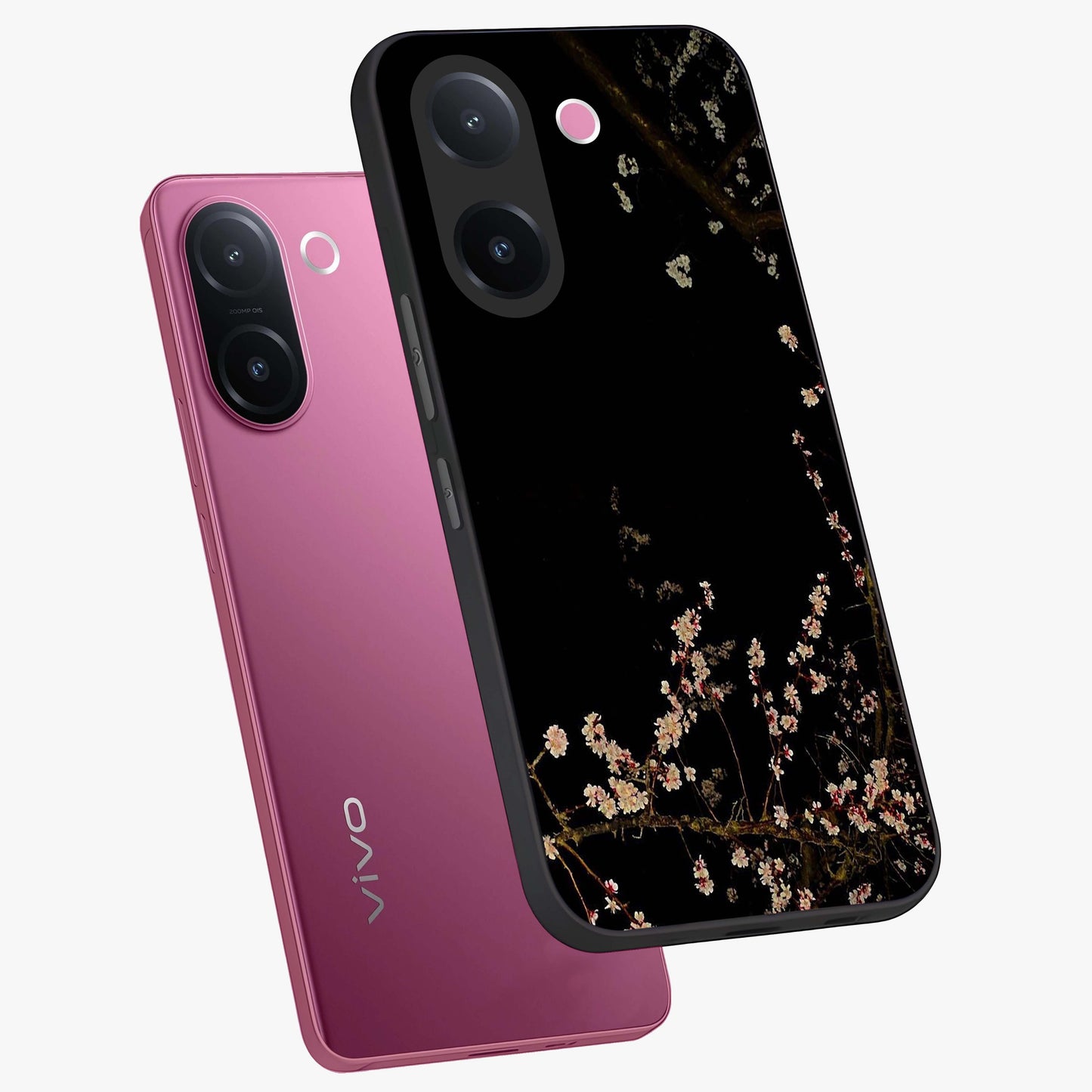 Petal Moon Light With Custom Name Glass Case displayed in angled mockup highlighting delicate petal design with custom name feature.