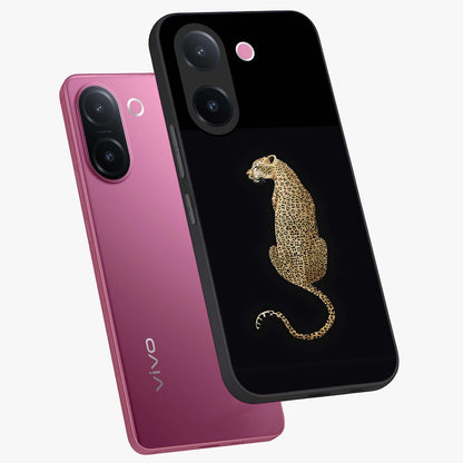 Regal Leopard Glass Case displayed in angled mockup highlighting powerful animal illustration with stylish wild aesthetic.