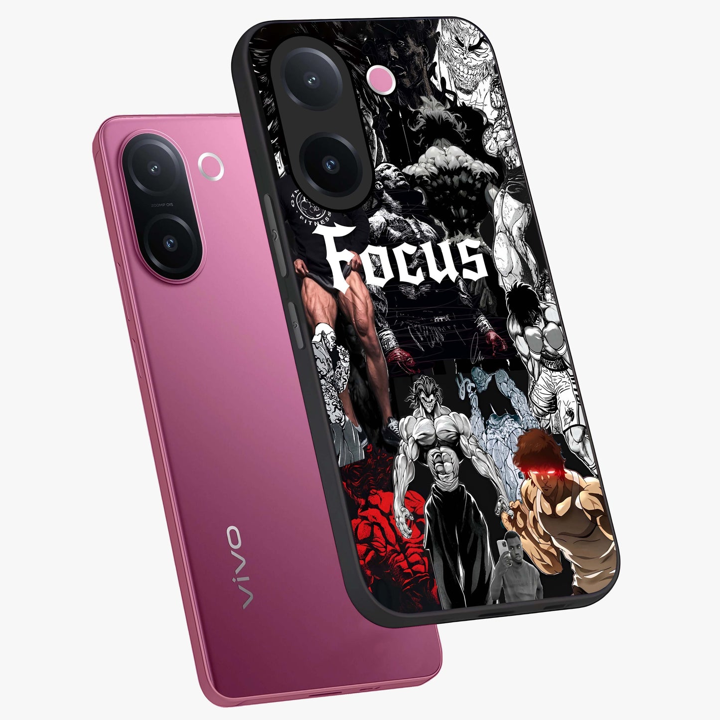Relentless Power Focus Glass Case displayed in angled mockup highlighting bold statement design with modern aesthetic style.