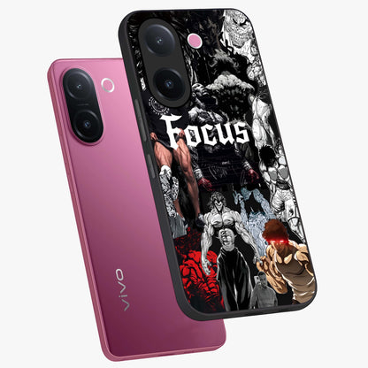 Relentless Power Focus Glass Case displayed in angled mockup highlighting bold statement design with modern aesthetic style.