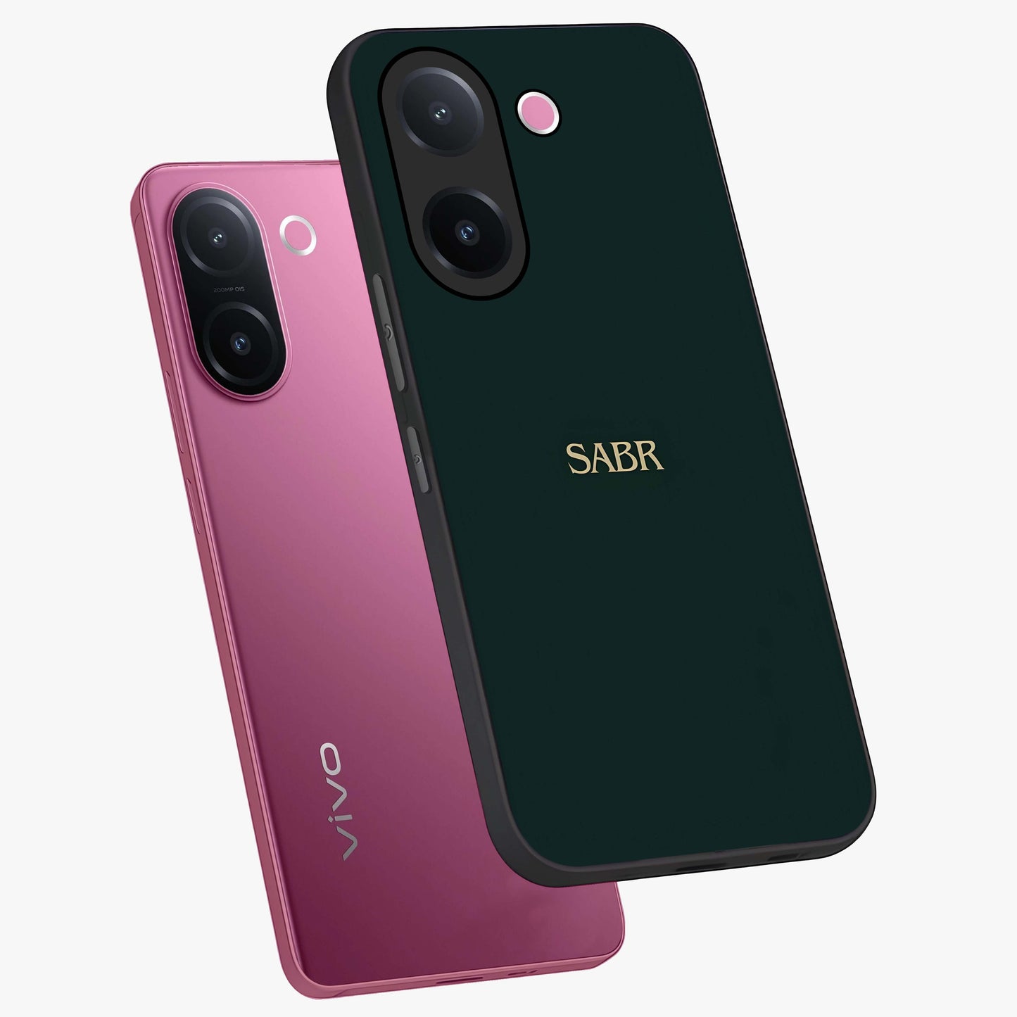 Sabr Minimal Patience Glass Case displayed in angled mockup highlighting simple inspirational design with clean aesthetic style.