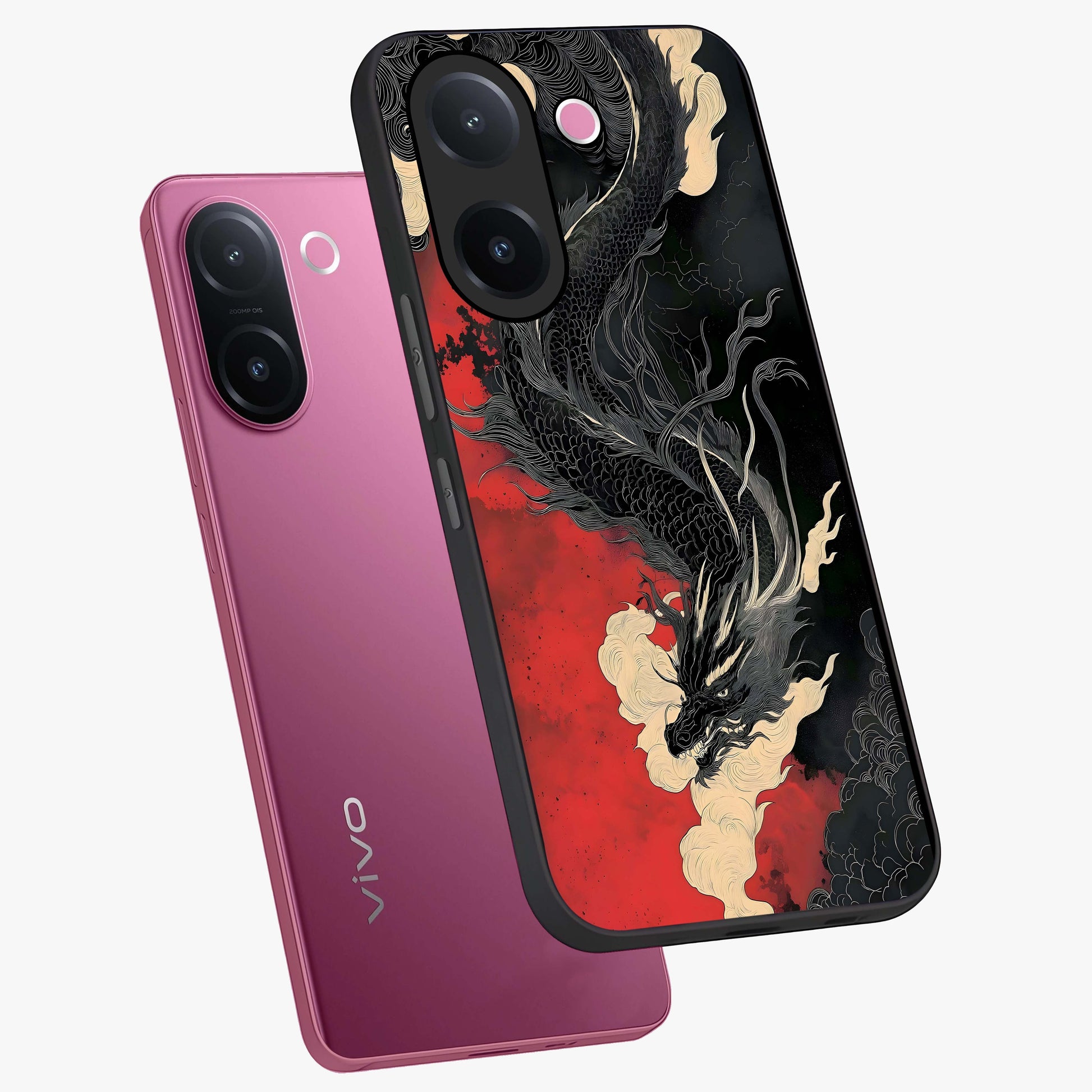 Shadow Dragon Fury Glass Case displayed in angled mockup highlighting powerful dragon illustration with dark fantasy aesthetic.