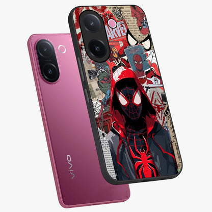 Spider Collage Street Glass Case displayed in angled mockup highlighting dynamic street style collage design with comic aesthetic.