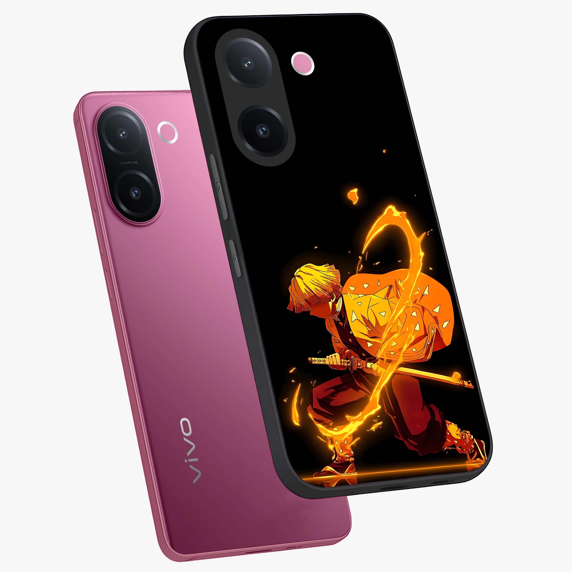 Thunder Flame Execution Glass Case displayed in angled mockup highlighting dramatic fire themed design with intense fantasy aesthetic.