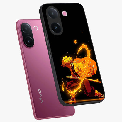 Thunder Flame Execution Glass Case displayed in angled mockup highlighting dramatic fire themed design with intense fantasy aesthetic.