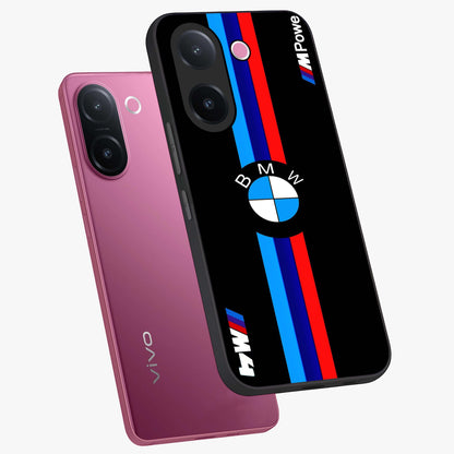 Turbo BMW Beast Glass Case displayed in angled mockup highlighting sleek racing car design with bold automotive aesthetic.