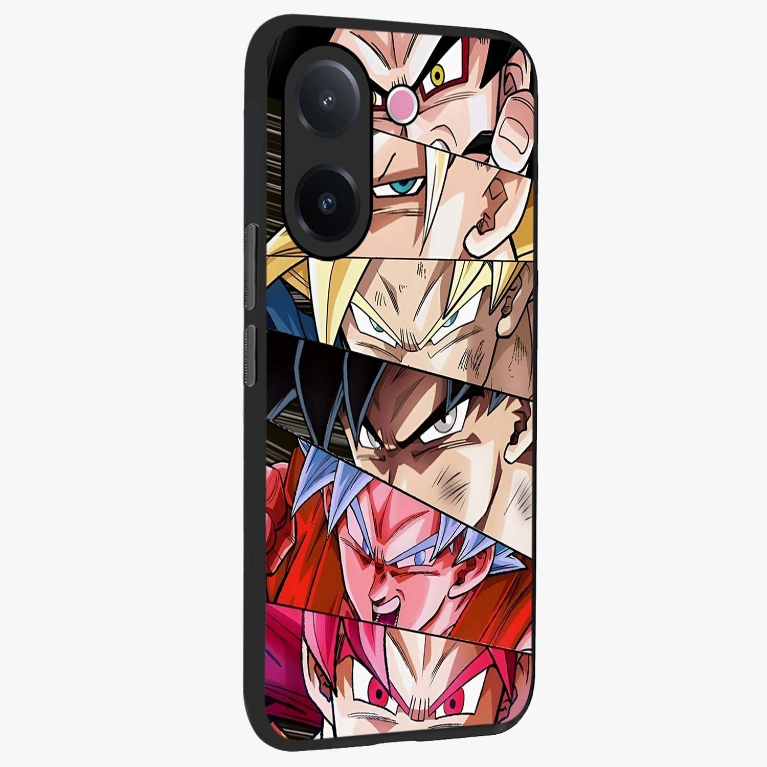 Anime Character Glass Case upright view showcasing expressive anime artwork with bold graphic style.