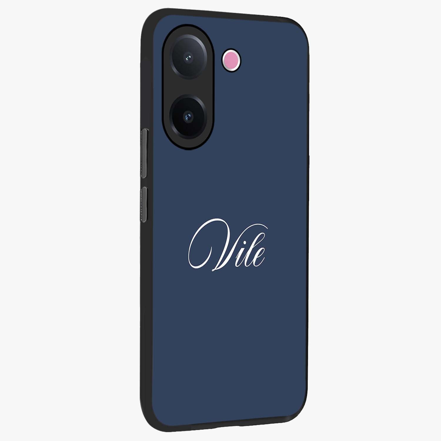 Blue Vintage Floral Pattern Glass Case displayed in angled mockup highlighting classic blue floral pattern and retro aesthetic design.