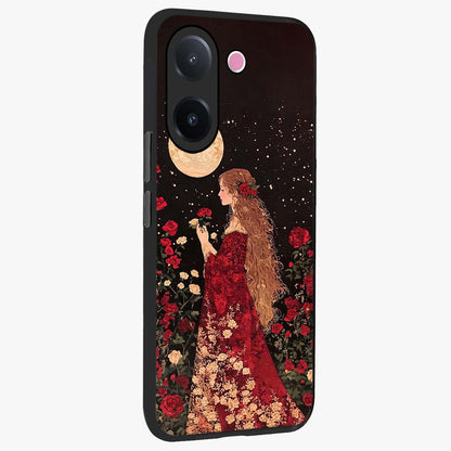 Crimson Dreams Glass Case upright view showcasing dreamy red toned artwork with modern aesthetic style.
