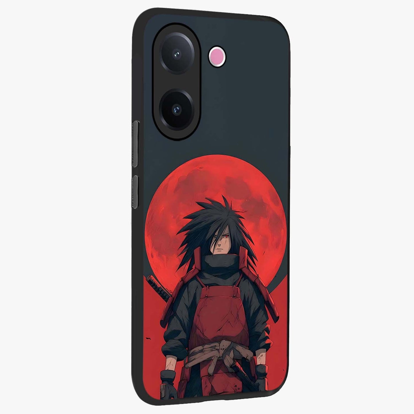 Crimson Moon Warlord Glass Case upright view showcasing powerful warlord artwork with dark celestial theme.
