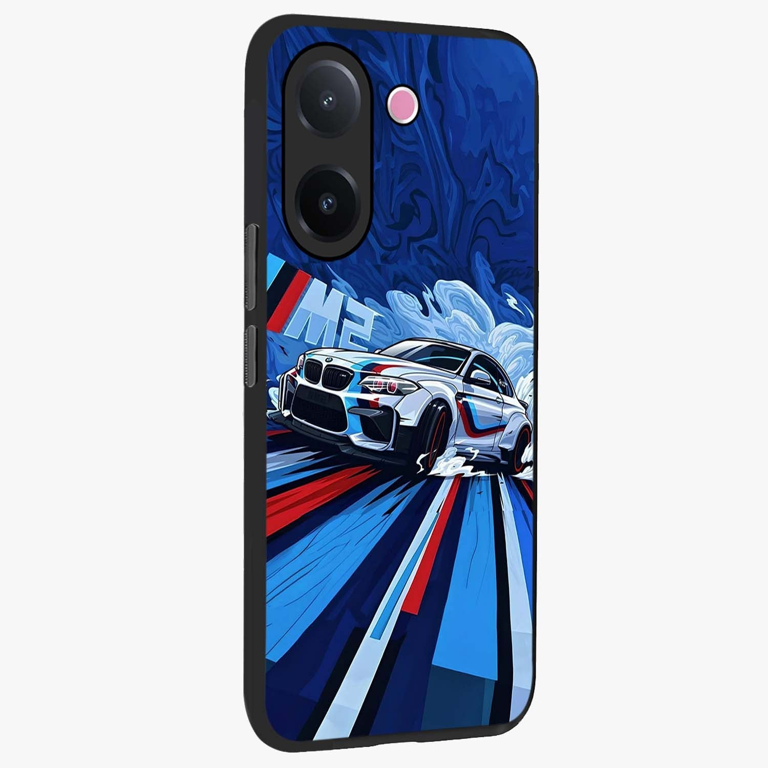 Drift Power Rush Glass Case upright view showcasing high speed racing artwork with bold automotive theme.