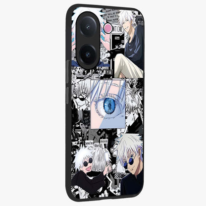 Infinity Sorcerer Chaos Glass Case upright view showcasing dramatic sorcerer artwork with chaotic mystical theme.
