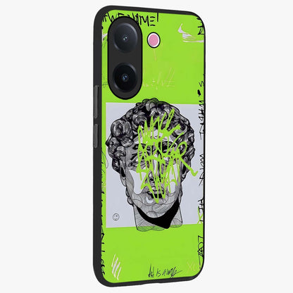 Neo Graffiti Rebellion Glass Case upright view showcasing colorful graffiti artwork with bold modern street style.
