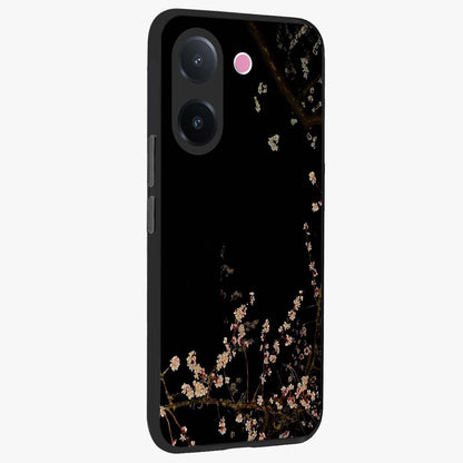 Petal Moon Light With Custom Name Glass Case upright view showcasing elegant floral moon artwork with personalized aesthetic.
