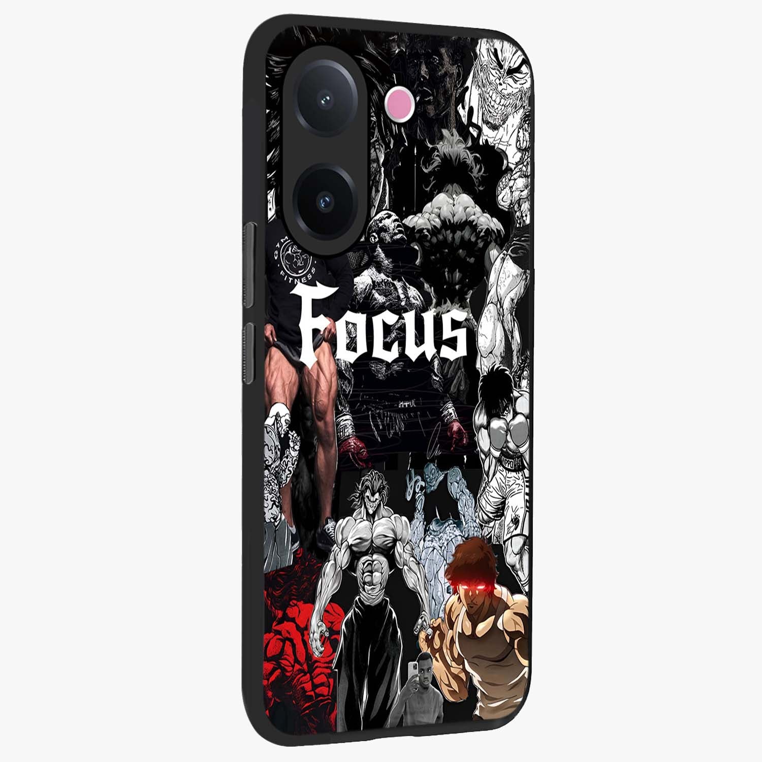 Relentless Power Focus Glass Case upright view showcasing strong inspirational artwork with powerful focus theme.