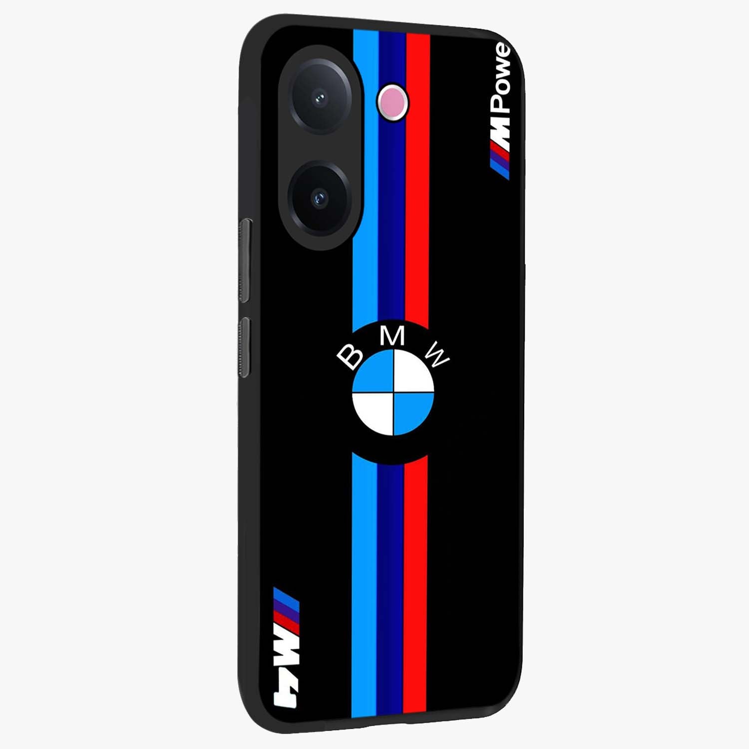 Turbo BMW Beast Glass Case upright view showcasing powerful car artwork with modern motorsport theme.