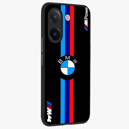 Turbo BMW Beast Glass Case upright view showcasing powerful car artwork with modern motorsport theme.