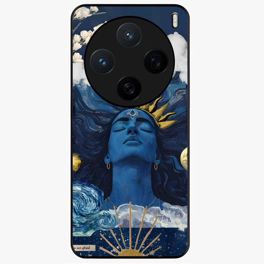 Aesthetic Lord Shiva Glass Case showing flat back view with divine Shiva artwork and glossy glass finish.