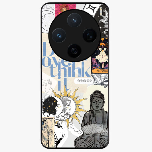 Ethereal Thoughts Glass Case showing flat back view with dreamy artistic artwork and glossy glass finish.