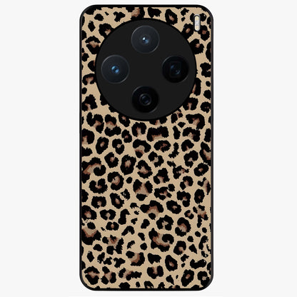 Savage Chic Pattern Glass Case showing flat back view with stylish patterned artwork and glossy glass finish.