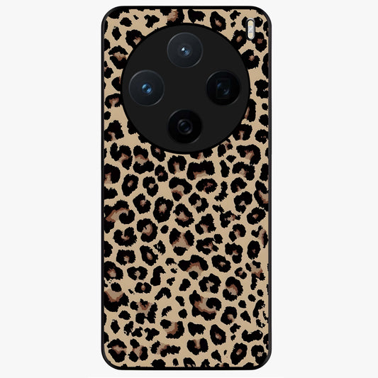 Savage Chic Pattern Glass Case showing flat back view with stylish patterned artwork and glossy glass finish.