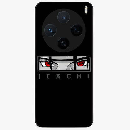 Scarlet Gaze Dominance Glass Case showing flat back view with striking red themed artwork and glossy glass finish.