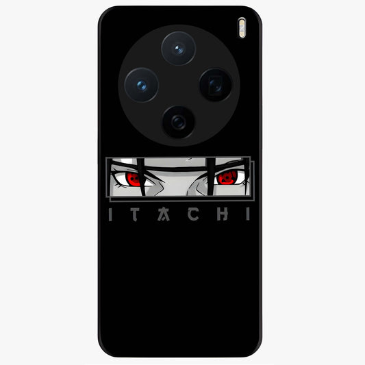 Scarlet Gaze Dominance Glass Case showing flat back view with striking red themed artwork and glossy glass finish.