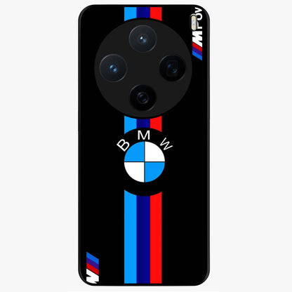Turbo BMW Beast Glass Case showing flat back view with high performance sports car artwork and glossy glass finish.