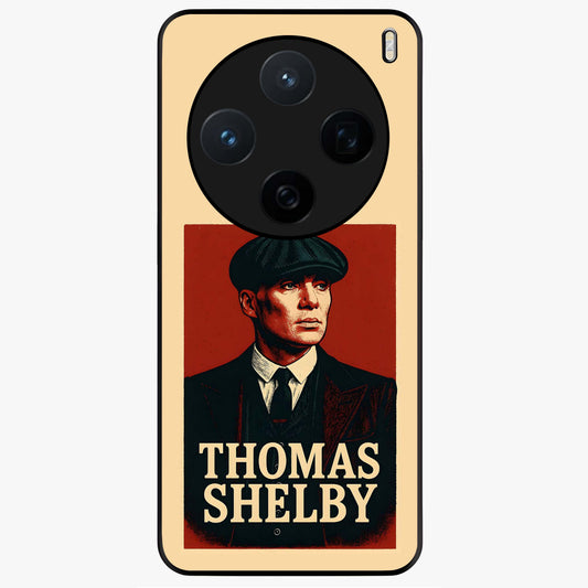 Vintage Mafia Authority Glass Case showing flat back view with bold vintage mafia inspired artwork and glossy glass finish.
