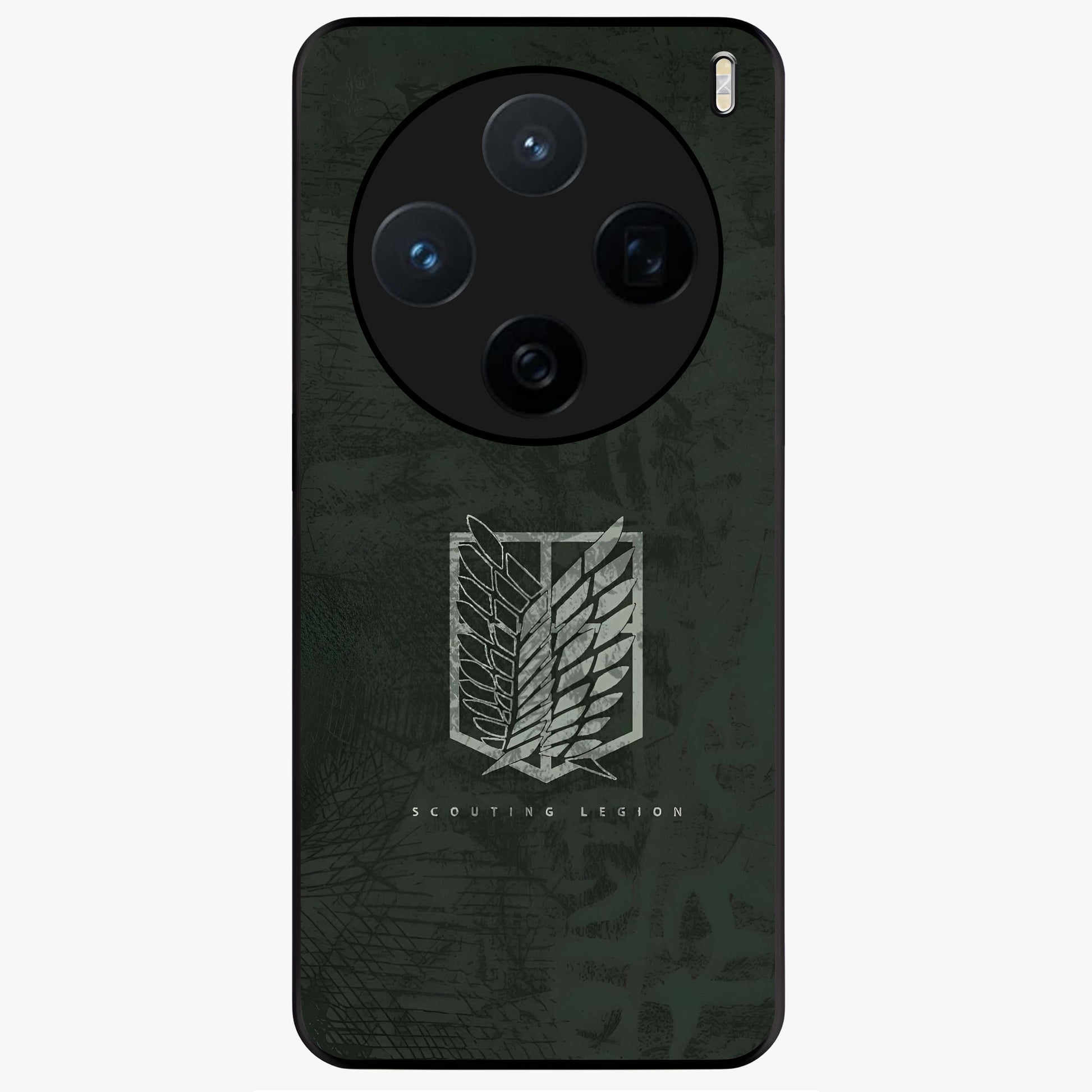 Wings Of Freedom Glass Case showing flat back view with symbolic wings artwork and glossy glass finish.