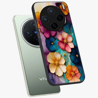 Artlyn Grace Flower Pattern Glass Case displayed in angled mockup highlighting delicate flower pattern design and smooth glass surface.